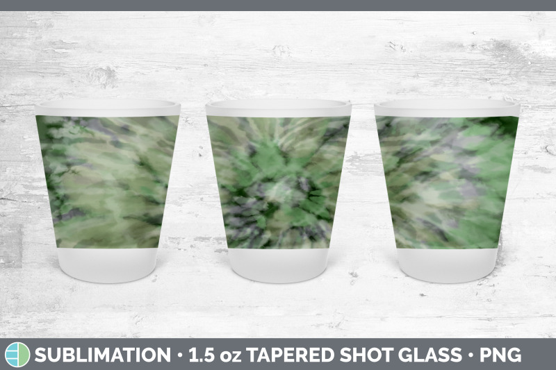 green-tie-dye-shot-glass-sublimation-shot-glass-1-5oz-tapered