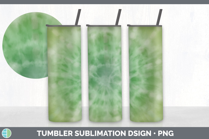 green-tie-dye-tumbler-sublimation-bundle