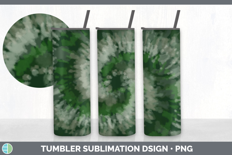 green-tie-dye-tumbler-sublimation-bundle