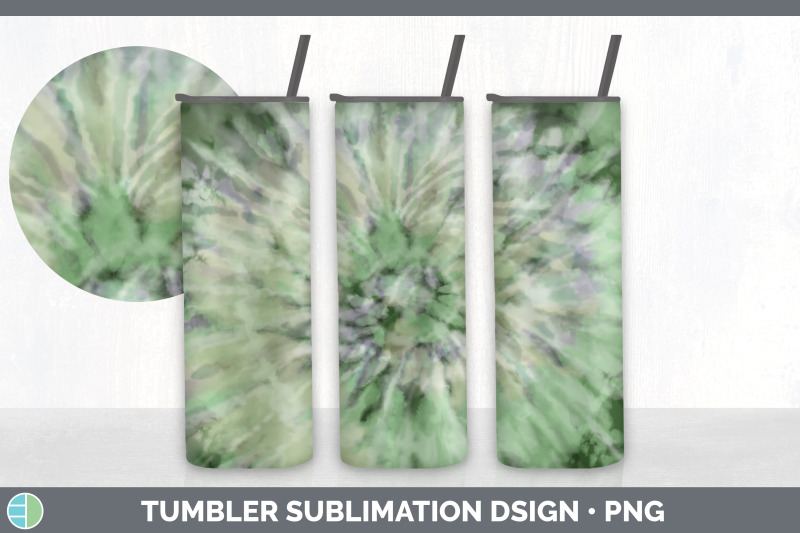 green-tie-dye-tumbler-sublimation-bundle