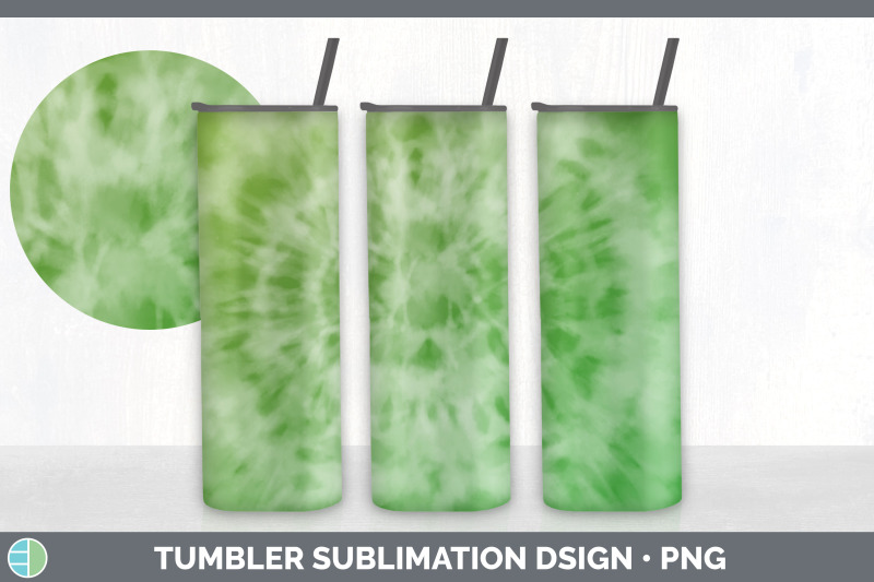 green-tie-dye-tumbler-sublimation-bundle