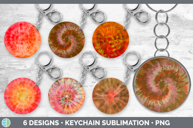 orange-tie-dye-keychain-bundle-keyring-sublimation-designs