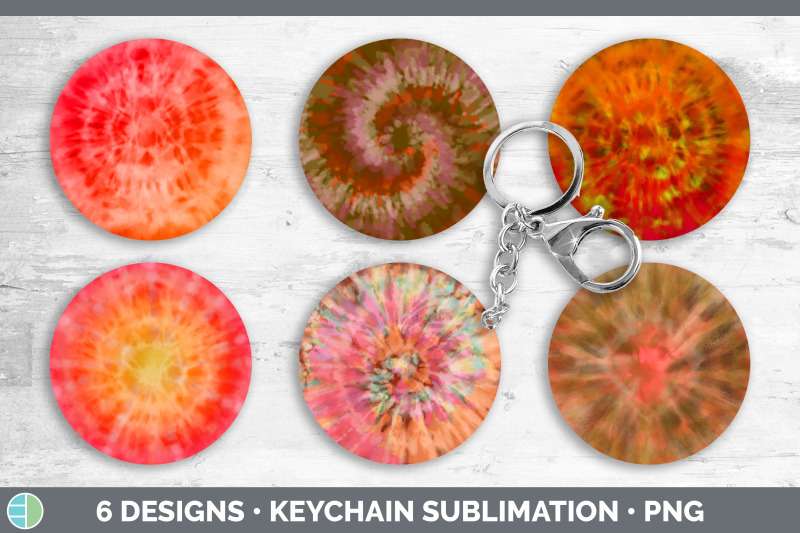 orange-tie-dye-keychain-bundle-keyring-sublimation-designs