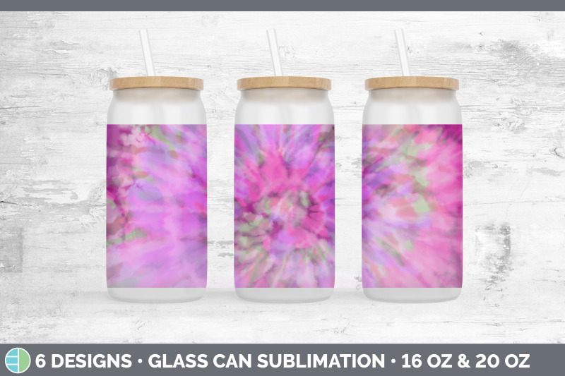 pink-tie-dye-glass-can-sublimation-beer-mason-jar