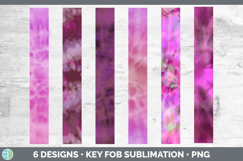 pink-tie-dye-key-fob-wristlet-sublimation