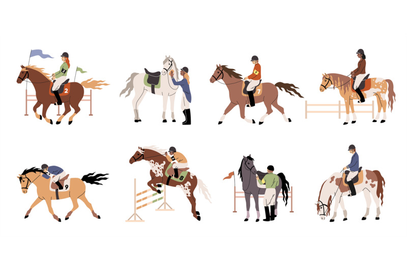 people-riding-horses-horsemen-in-jockey-clothes-and-helmets-professi