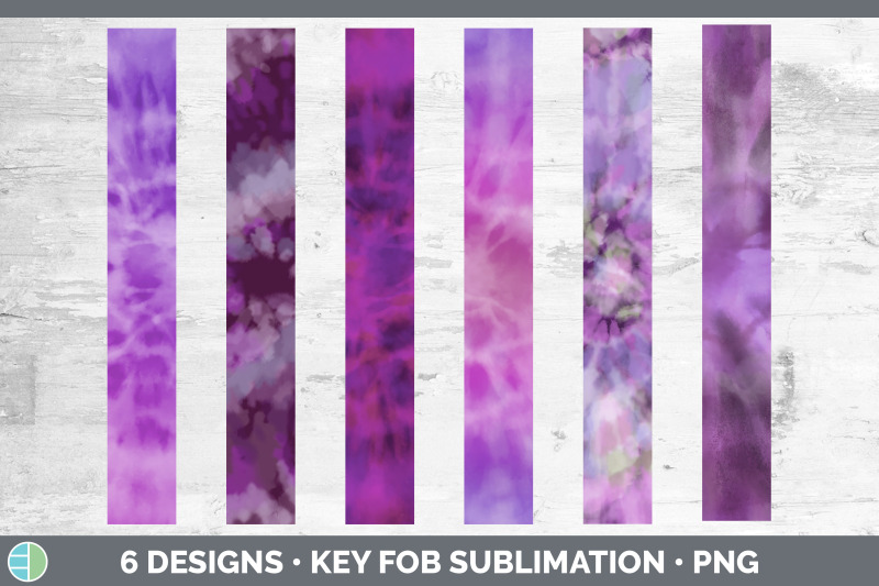 purple-tie-dye-key-fob-wristlet-sublimation