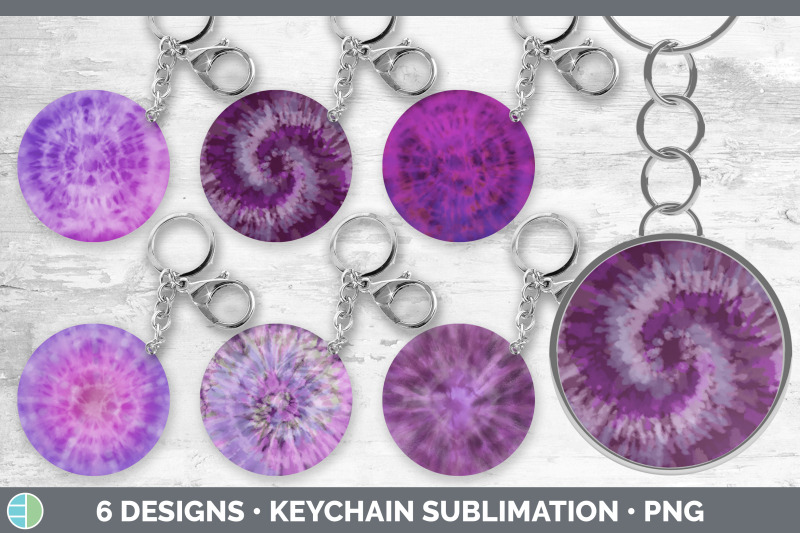 purple-tie-dye-keychain-bundle-keyring-sublimation-designs