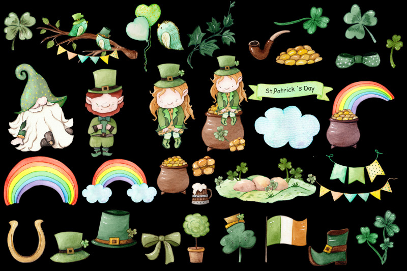 st-patricks-day-watercolor-clipart