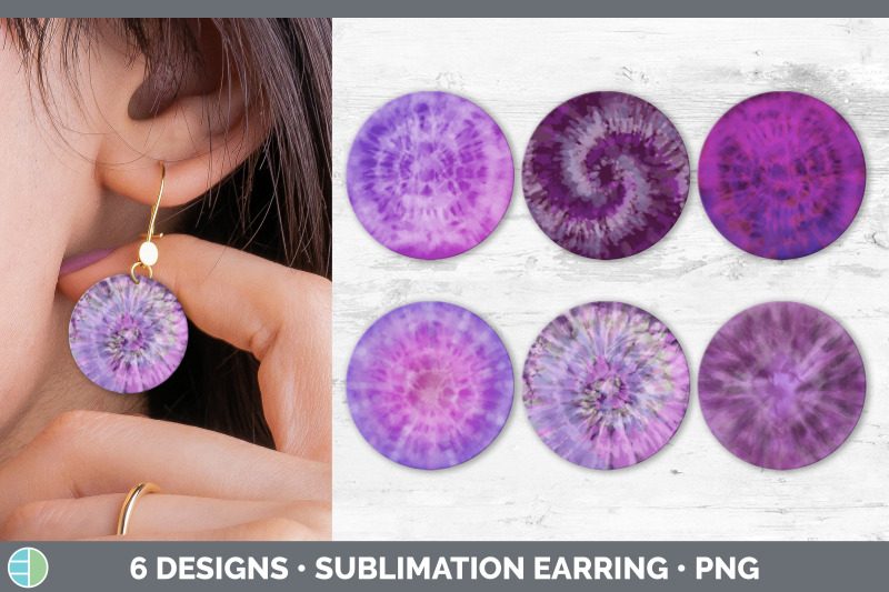 purple-tie-dye-round-earring-sublimation-designs-bundle