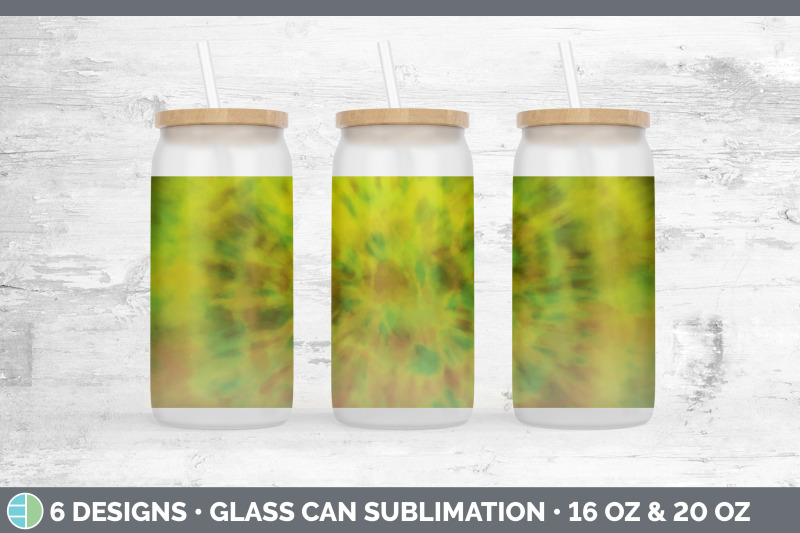 yellow-tie-dye-glass-can-sublimation-beer-mason-jar