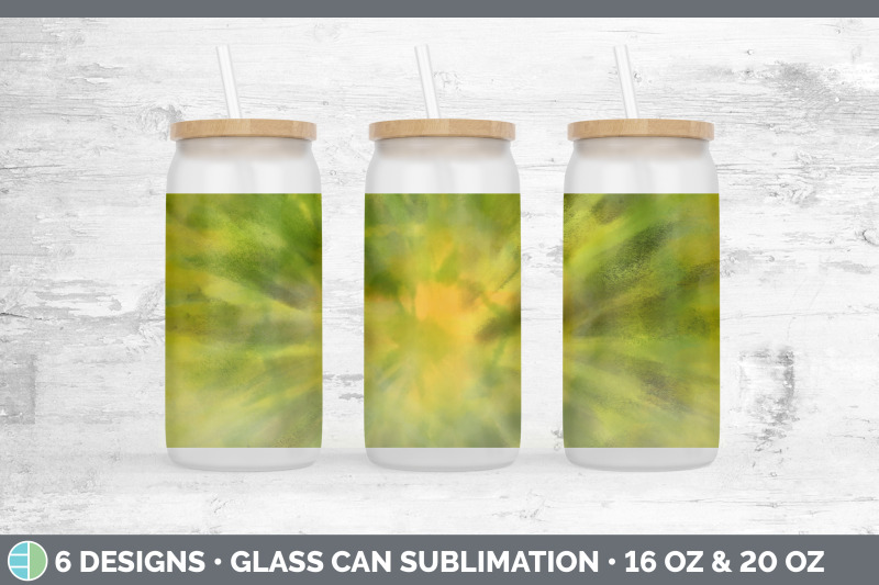 yellow-tie-dye-glass-can-sublimation-beer-mason-jar