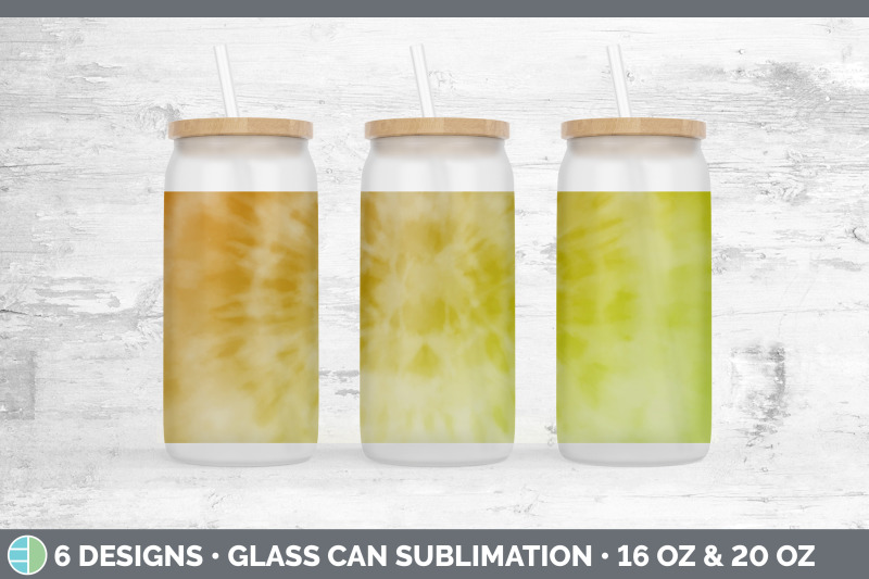 yellow-tie-dye-glass-can-sublimation-beer-mason-jar