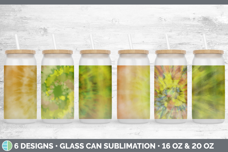 yellow-tie-dye-glass-can-sublimation-beer-mason-jar