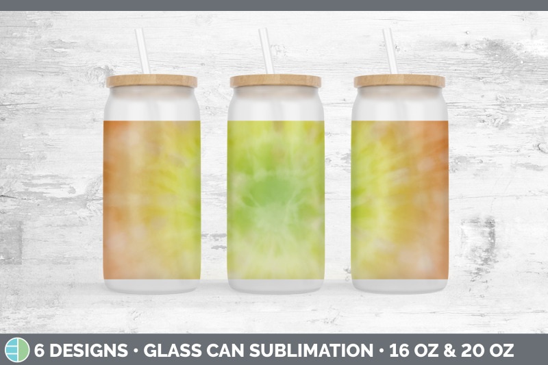 yellow-tie-dye-glass-can-sublimation-beer-mason-jar