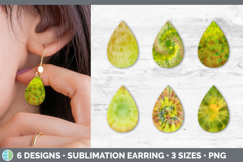 yellow-tie-dye-teardrop-earring-sublimation-designs-bundle