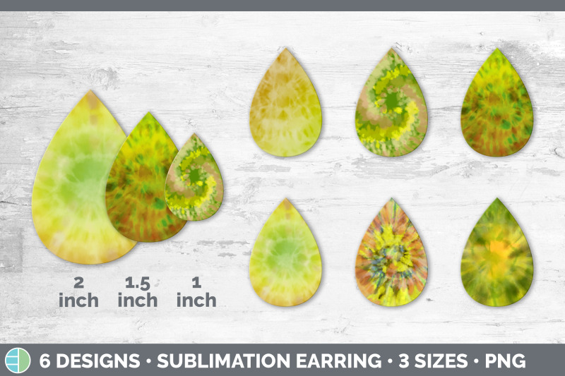 yellow-tie-dye-teardrop-earring-sublimation-designs-bundle