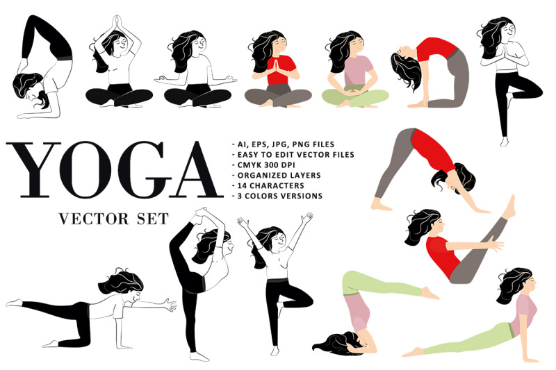 yoga-vectors-set