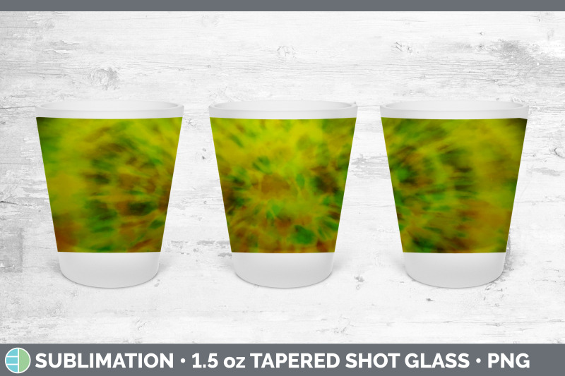 yellow-tie-dye-shot-glass-sublimation-shot-glass-1-5oz-tapered