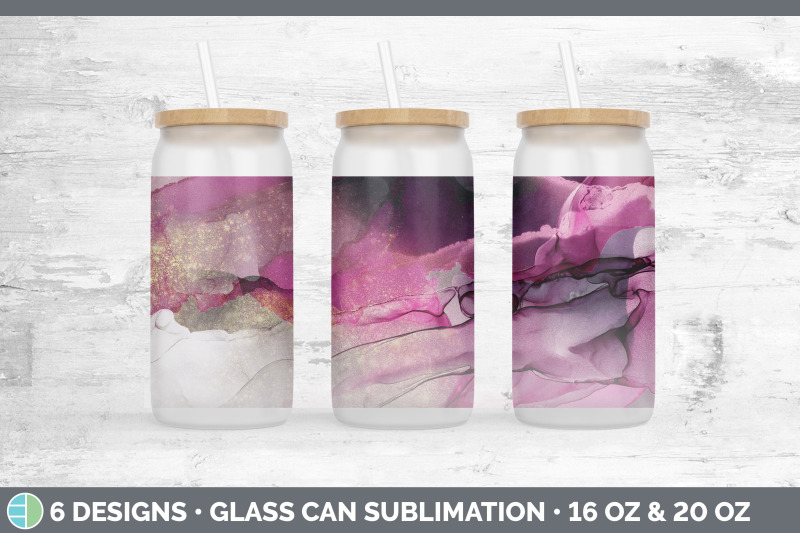 pink-alcohol-ink-glass-can-sublimation-beer-mason-jar