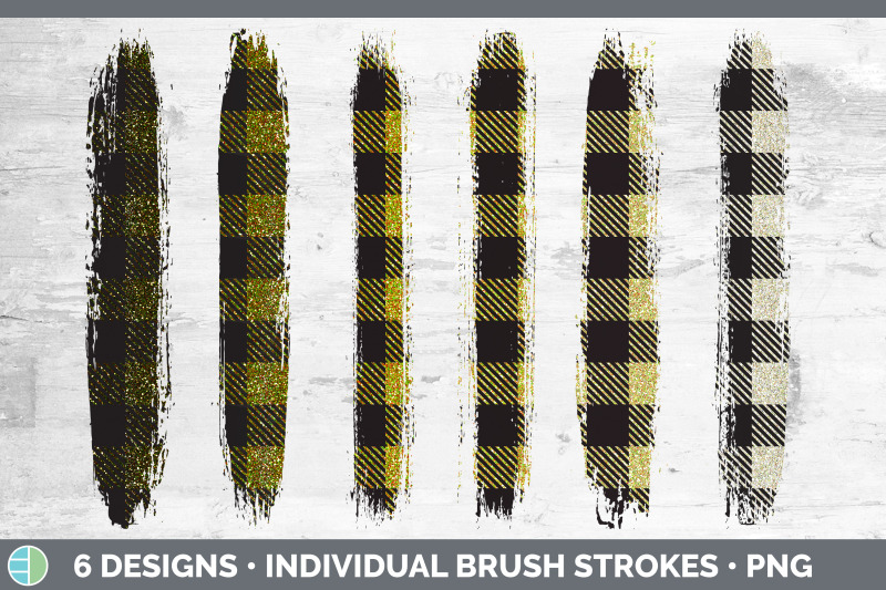 yellow-buffalo-plaid-brush-strokes-png-sublimation-designs