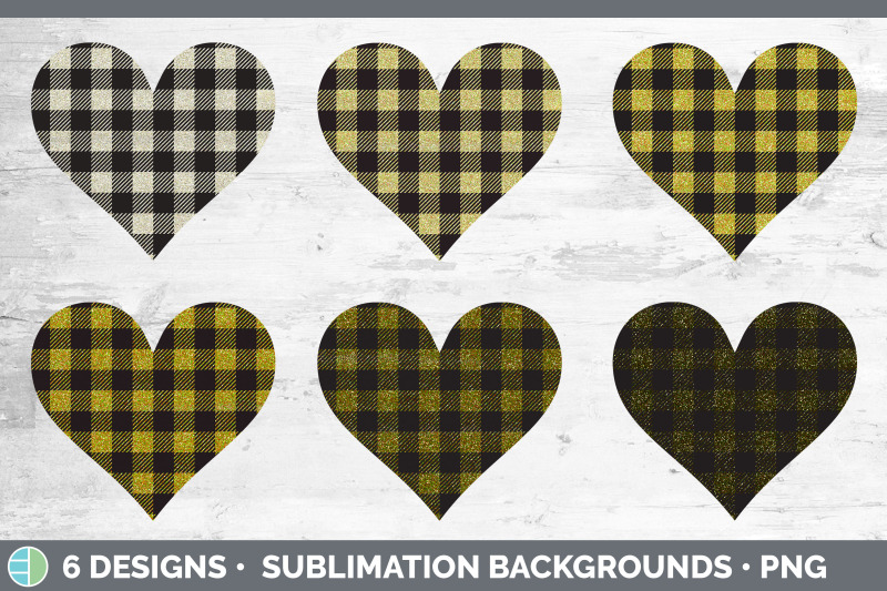 yellow-buffalo-plaid-hearts-clipart