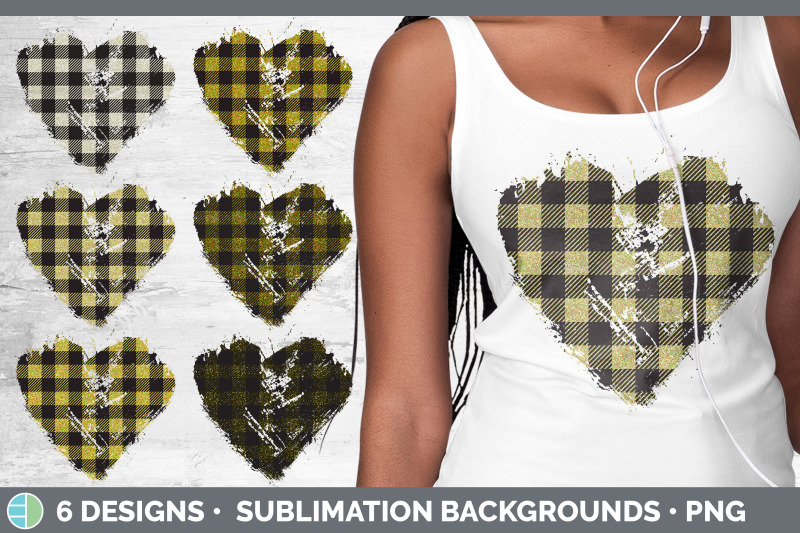 yellow-buffalo-plaid-heart-distressed-clipart