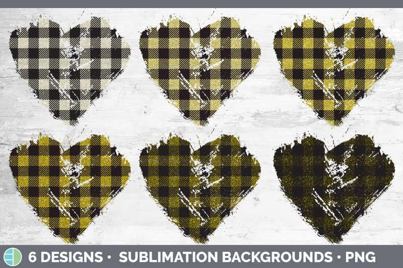 yellow-buffalo-plaid-heart-distressed-clipart