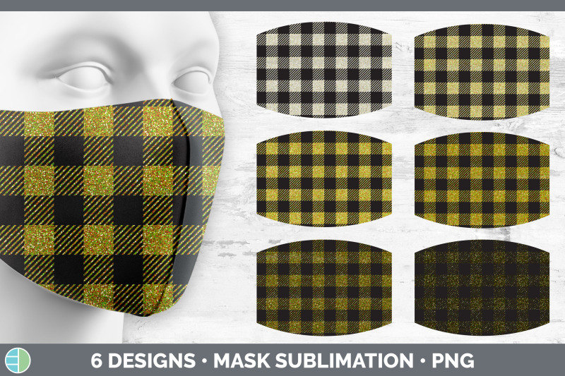 yellow-buffalo-plaid-mask-sublimation-bundle-face-mask-designs