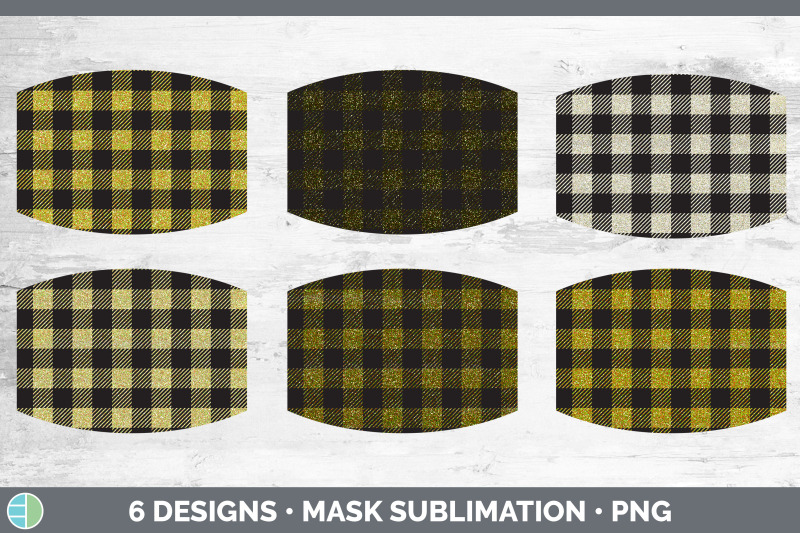 yellow-buffalo-plaid-mask-sublimation-bundle-face-mask-designs