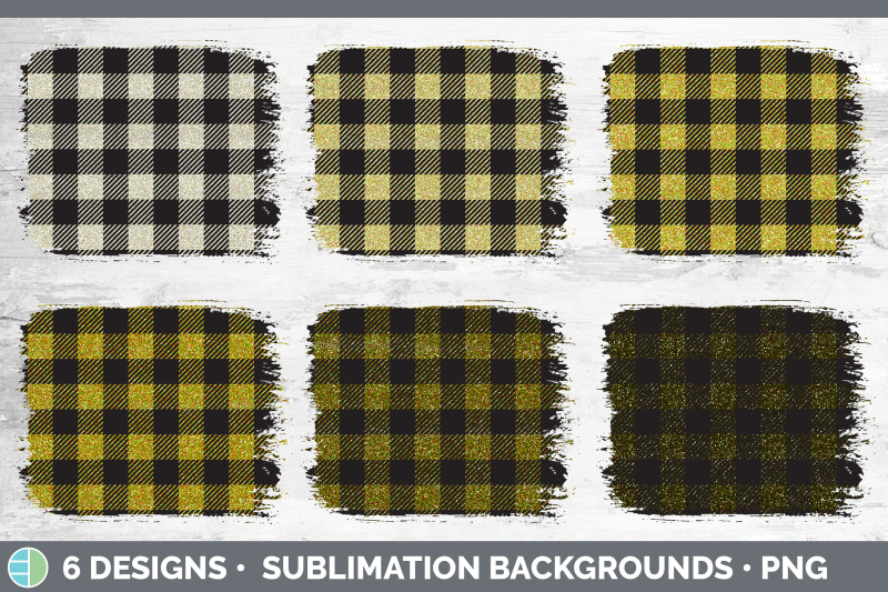 yellow-buffalo-plaid-distressed-sublimation-background-panel