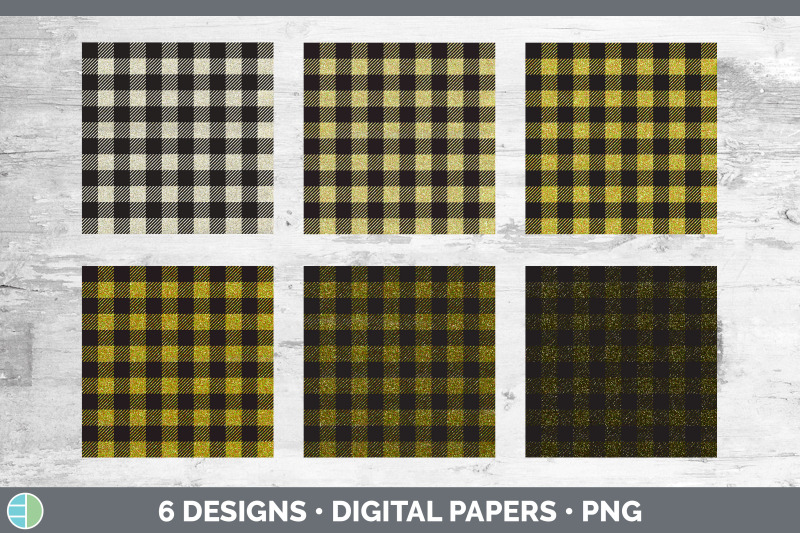 yellow-buffalo-plaid-backgrounds-digital-scrapbook-papers