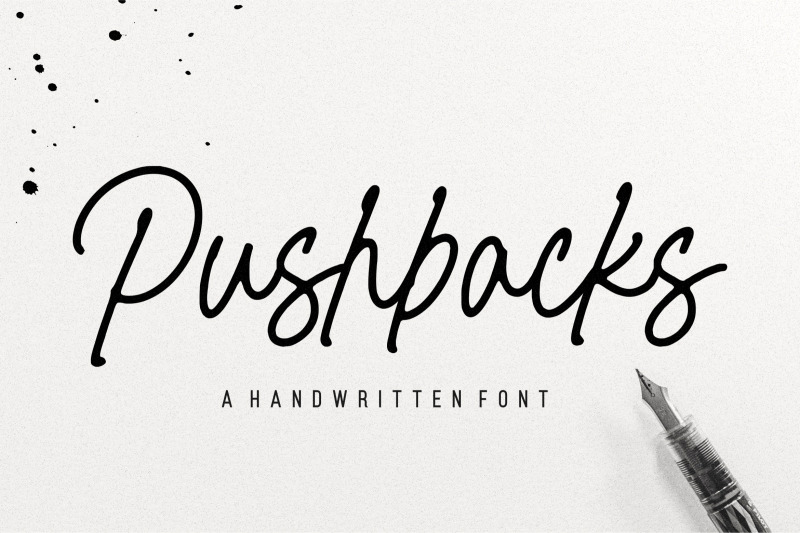pushbacks-handwritten-font