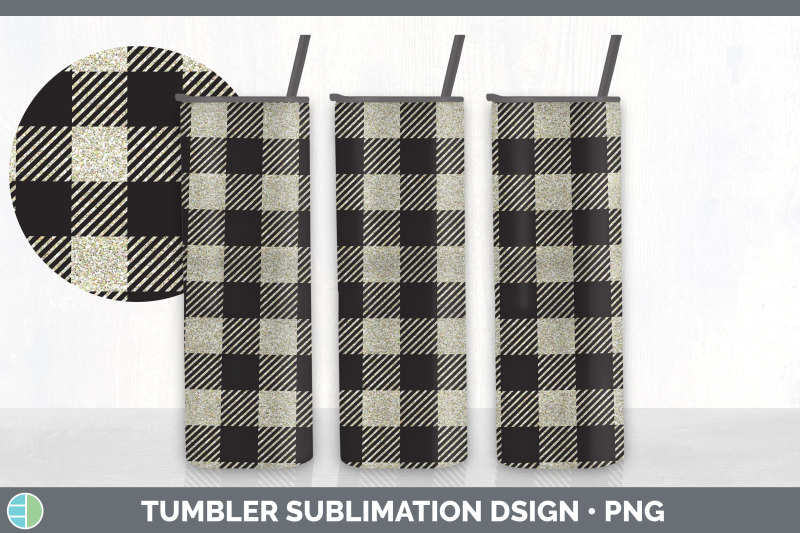 yellow-buffalo-plaid-tumbler-sublimation-bundle