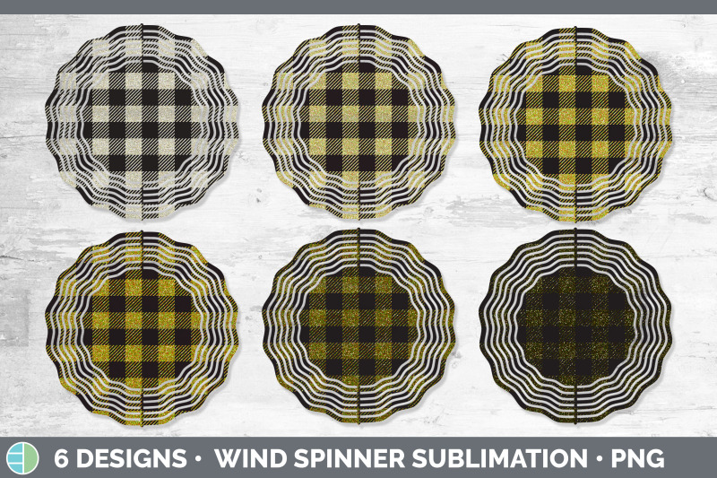 yellow-buffalo-plaid-wind-spinner-sublimation-designs-bundle