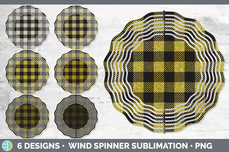 yellow-buffalo-plaid-wind-spinner-sublimation-designs-bundle