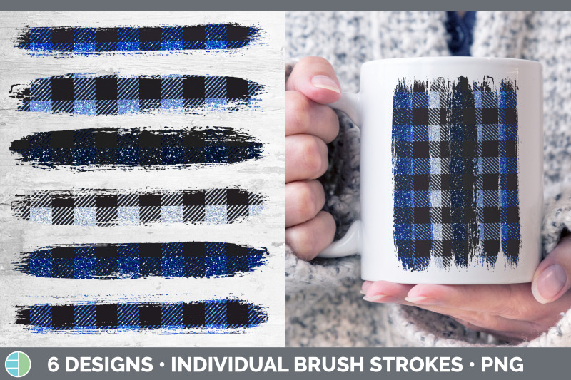 blue-buffalo-plaid-brush-strokes-png-sublimation-designs