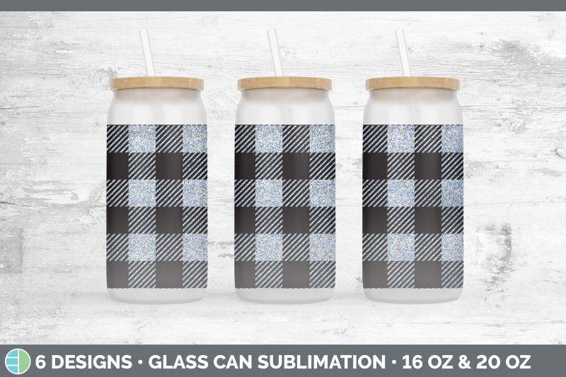 blue-buffalo-plaid-glass-can-sublimation-beer-mason-jar