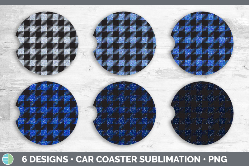 blue-buffalo-plaid-car-coaster-sublimation-designs-bundle