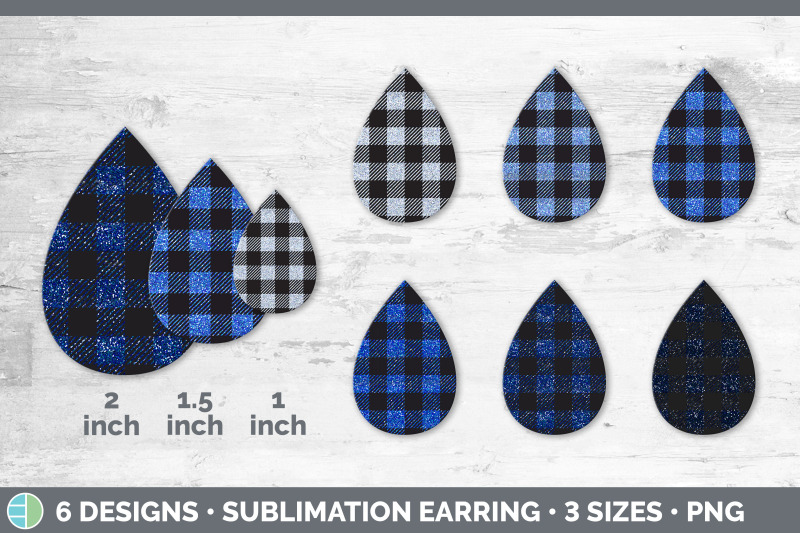 blue-buffalo-plaid-teardrop-earring-sublimation-designs-bundle