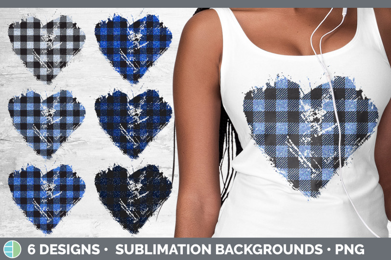 blue-buffalo-plaid-heart-distressed-clipart