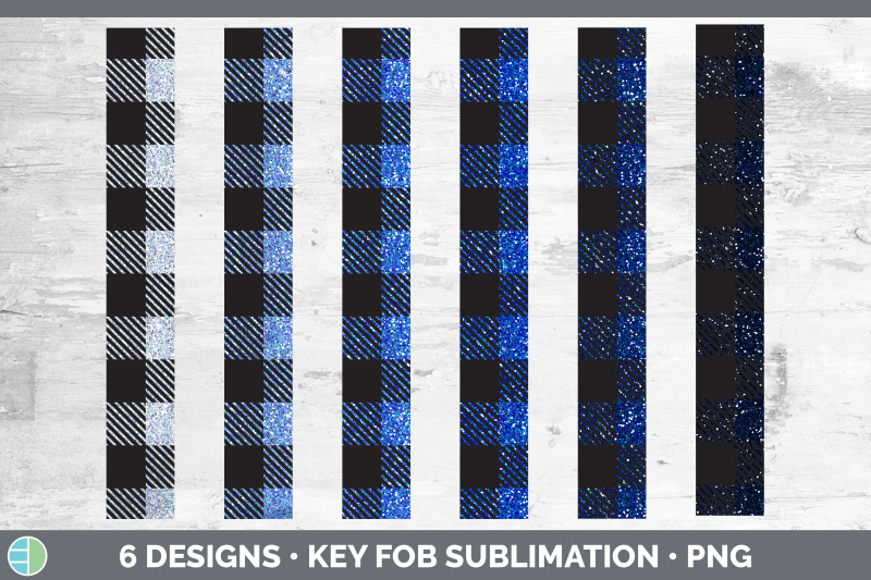 blue-buffalo-plaid-key-fob-wristlet-sublimation