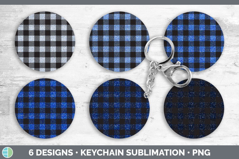 blue-buffalo-plaid-keychain-bundle-keyring-sublimation-designs