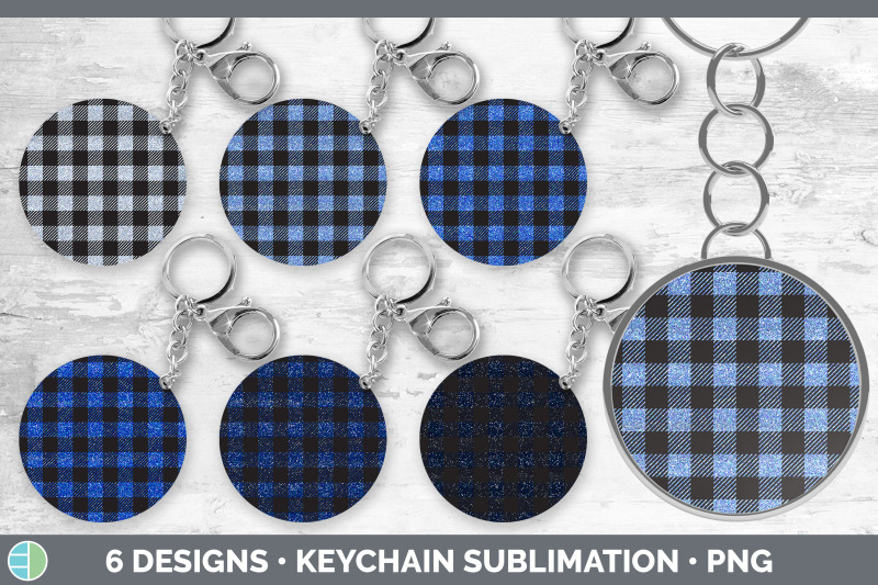 blue-buffalo-plaid-keychain-bundle-keyring-sublimation-designs