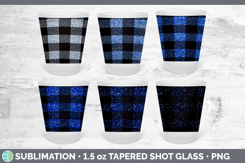 blue-buffalo-plaid-shot-glass-sublimation-shot-glass-1-5oz-tapered