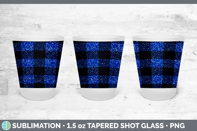 blue-buffalo-plaid-shot-glass-sublimation-shot-glass-1-5oz-tapered