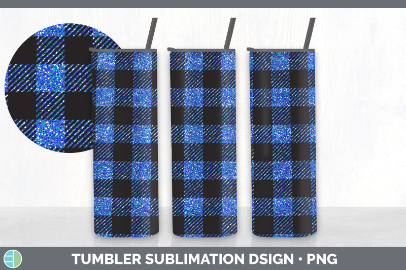 blue-buffalo-plaid-tumbler-sublimation-bundle