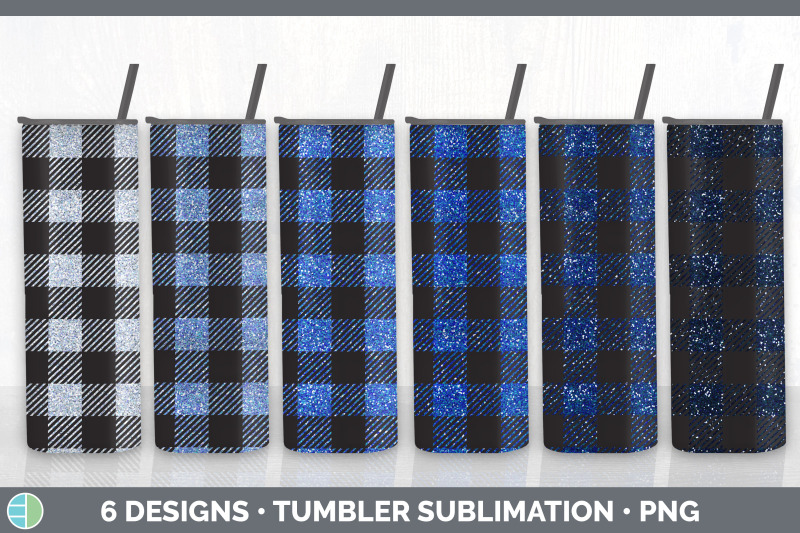 blue-buffalo-plaid-tumbler-sublimation-bundle