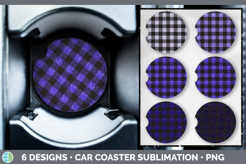 purple-buffalo-plaid-car-coaster-sublimation-designs-bundle