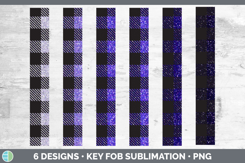 purple-buffalo-plaid-key-fob-wristlet-sublimation